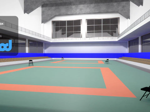 Место проведения соревнований по дзюдо 3D Модель