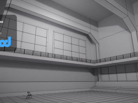 Judo Competition Venue Modelo 3D