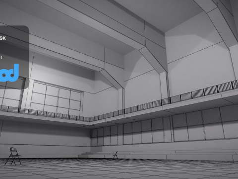 Judo Competition Venue Modelo 3D