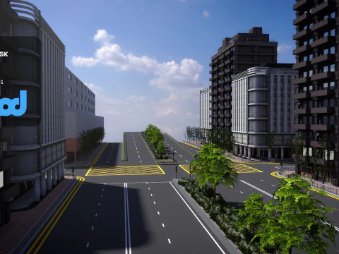 Crocevia cittadino Modello 3D