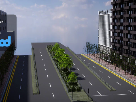 City Crossroads 3D Model