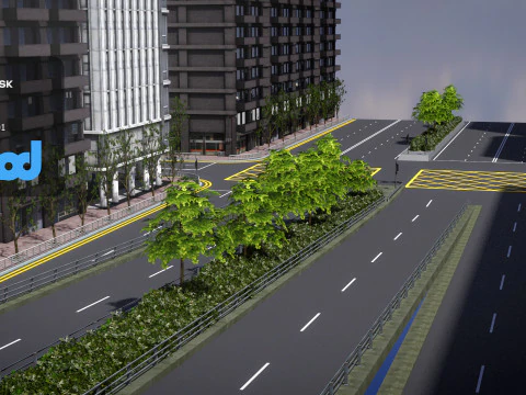 City Crossroads 3D Model