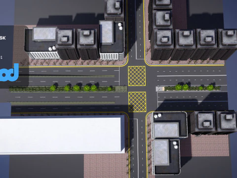 City Crossroads 3D Model