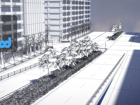 City Crossroads 3D Model