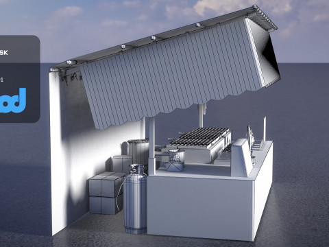 Japanese Street Stall 0010 Sponge Cake 3D Model