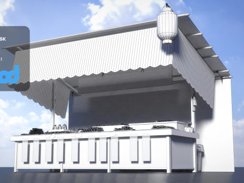 Japanese Street Stall 0002 Grilled Food 3D Model