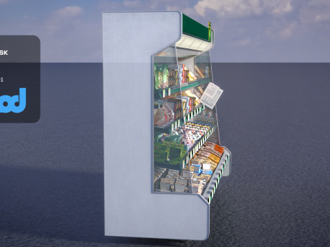 Store Display Refrigerator Freezer Tofu Soybean 3D Модель