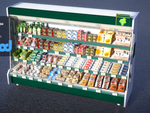 Store Display Refrigerator Freezer Tofu Soybean 3D Модель