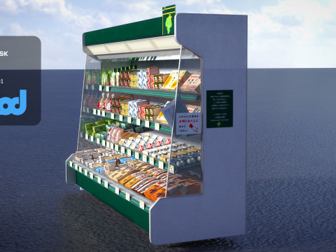 Store Display Refrigerator Freezer Tofu Soybean 3D Модель