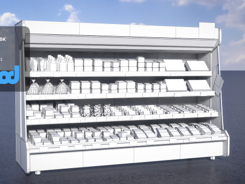 Store Display Refrigerator Freezer Tofu Soybean 3D Модель
