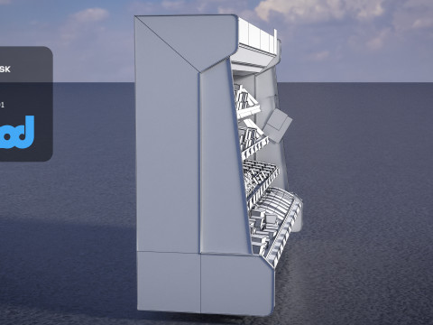 Store Display Refrigerator Freezer Tofu Soybean 3D Модель