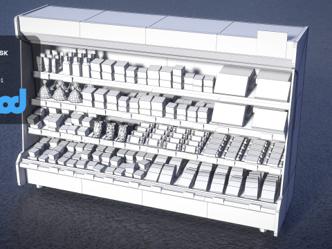 Store Display Refrigerator Freezer Tofu Soybean 3D Модель