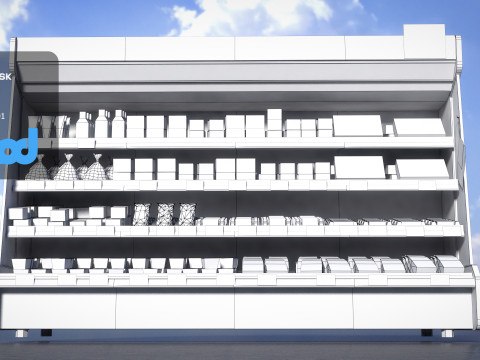 Store Display Refrigerator Freezer Tofu Soybean 3D Модель