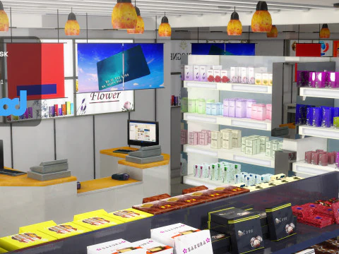 Duty Free Shop 3D Model