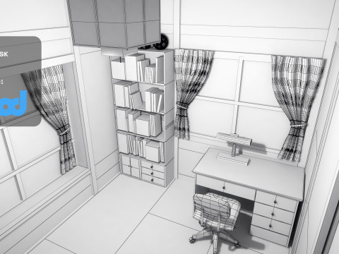 Nobita Room 3Dモデル