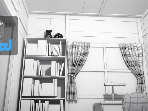 のび太ルーム 3Dモデル