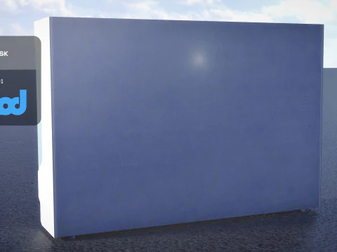 Open Display Refrigerator 3D Model