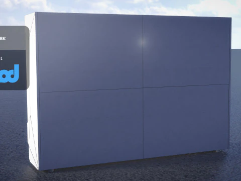 Open Display Refrigerator 3D Model