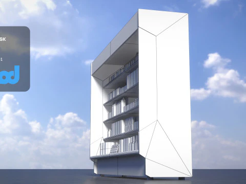 Open Display Refrigerator 3D Model