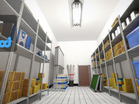 School Storage Room 3Dモデル