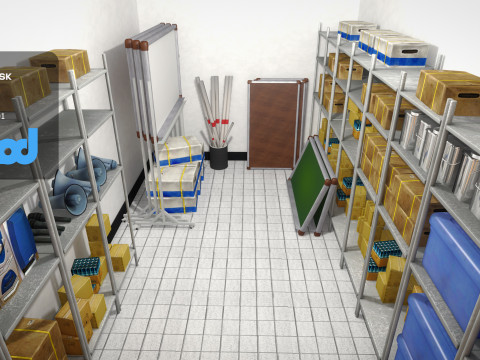 School Storage Room 3Dモデル