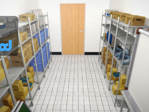 School Storage Room 3Dモデル