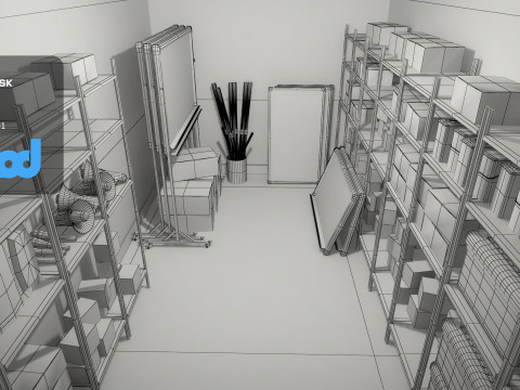 School Storage Room 3Dモデル