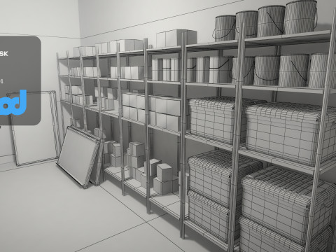 School Storage Room 3Dモデル