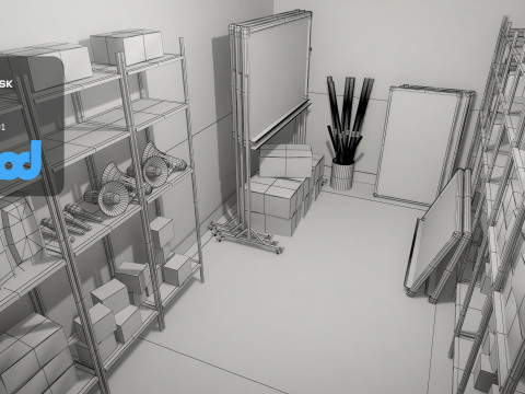 School Storage Room 3Dモデル