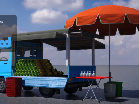 Ананасовый грузовик 3D Модель