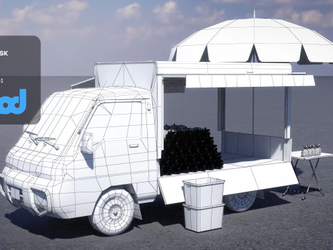 Ананасовый грузовик 3D Модель