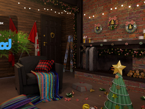 Christmas Home Decor 3D Model