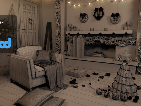 Christmas Home Decor 3D Model