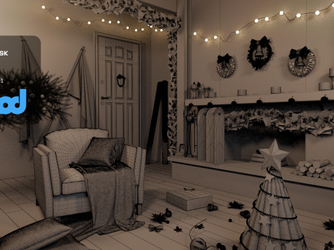 Christmas Home Decor 3D Model