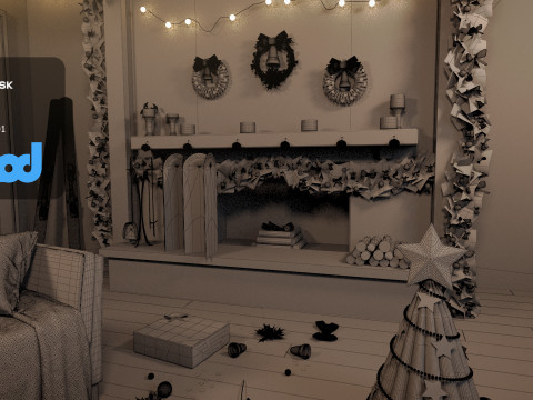 Christmas Home Decor 3D Model