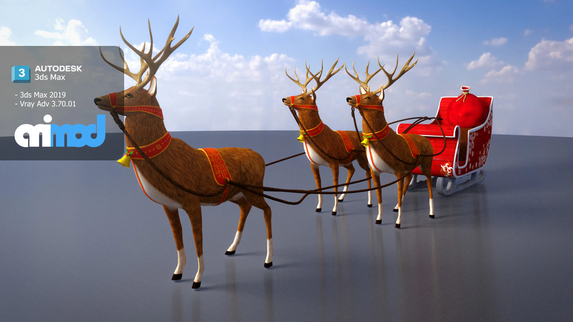 そり 3Dモデル .c4d .max .obj .3ds .fbx .stl .blend 