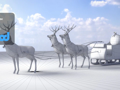 そり 3Dモデル