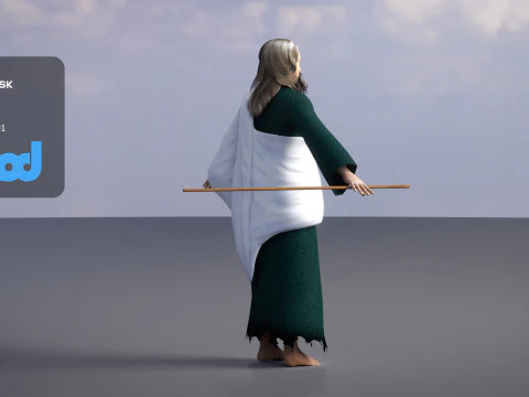 羊飼い 3Dモデル