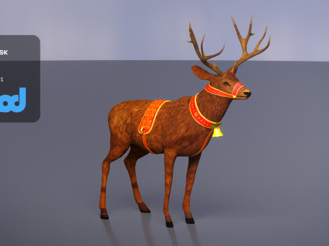 Animal Deer 002 3D Model