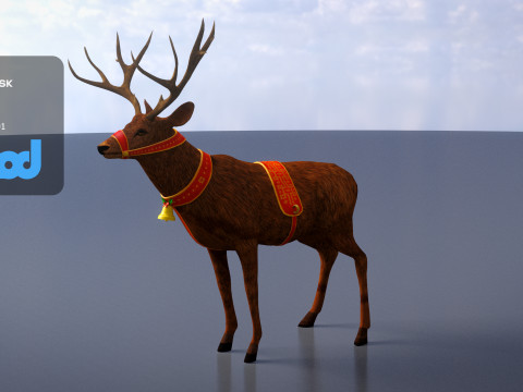 Animal Deer 002 3D Model