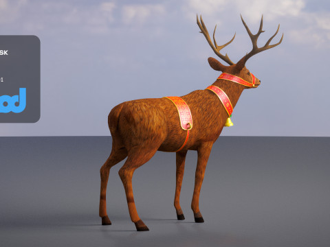 Animal Deer 002 3D Model