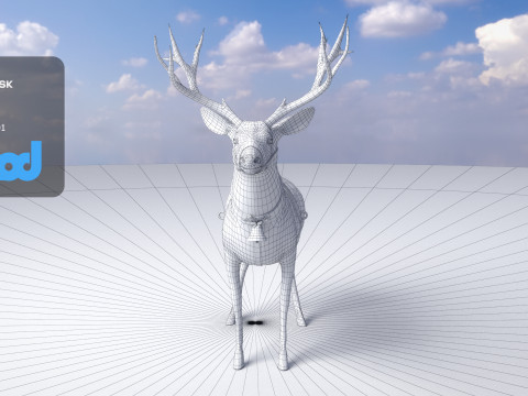 Animal Deer 002 3D Model
