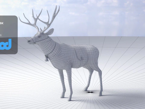 Animale Cervo 002 Modello 3D