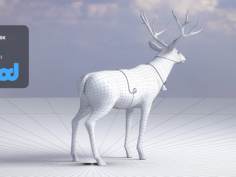 Animal Deer 002 3D Model