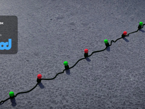 Christmas Light Bulb 3D Model