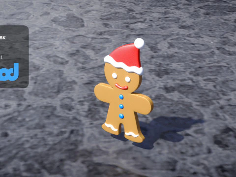 Homem P&atilde;o De Gengibre Modelo 3D