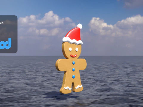 Homem P&atilde;o De Gengibre Modelo 3D