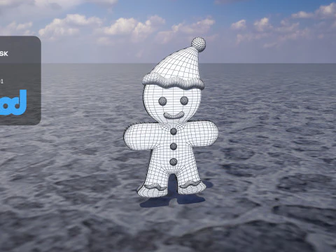 Homem P&atilde;o De Gengibre Modelo 3D