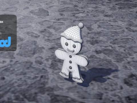 Homem P&atilde;o De Gengibre Modelo 3D