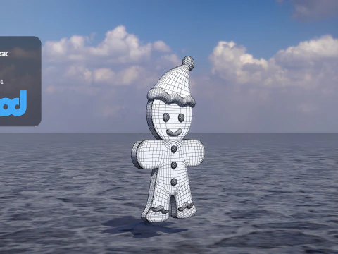 Homem P&atilde;o De Gengibre Modelo 3D